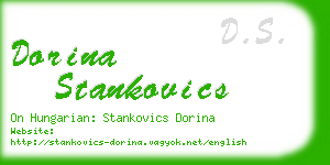 dorina stankovics business card